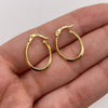 Candonga ovalada Oro amarillo 18k 0,85 Gr / 1,8 Cm