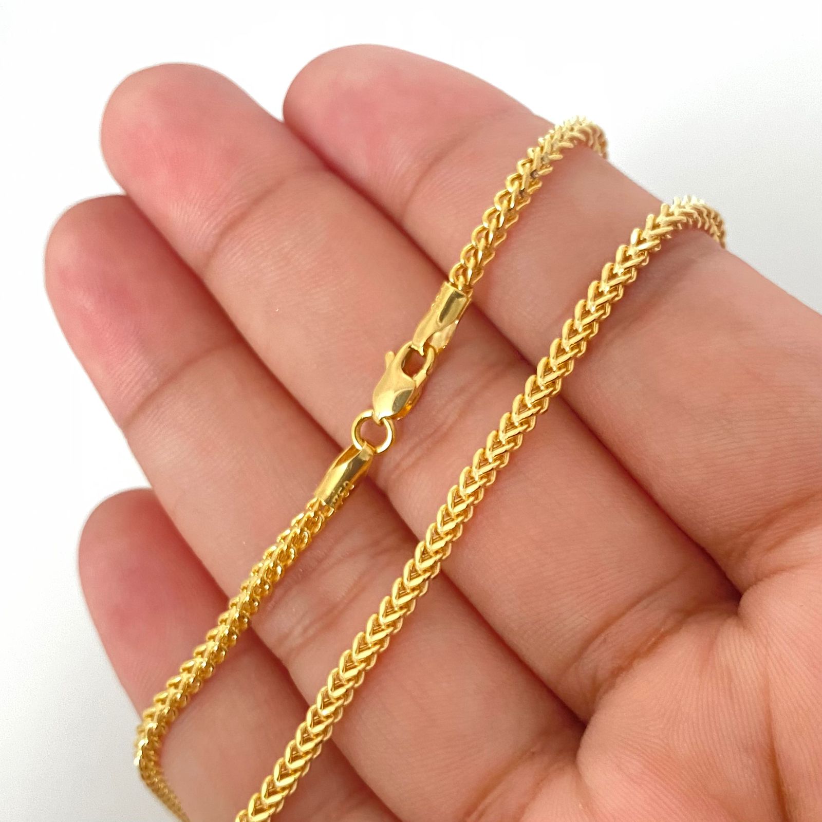 Cadena It tejido franco Oro amarillo 18k +1 / 4,3 Gr / 1,5 mm / 60 Cm