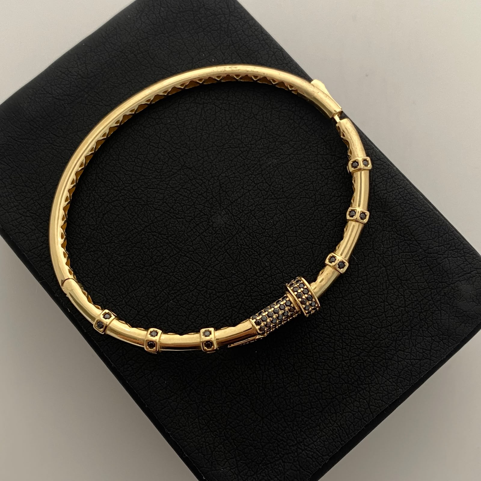 Aro It Clavo Casting negro Oro amarillo 18k +6 / 13,2 Gr / 3,6 mm / 20 Cm