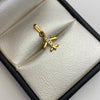 Dije Avioncito Casting blanco Oro amarillo 18k 0,95 Gr / 9,3 mm / 1,6 Cm