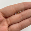 Topos tre circones multicolor Oro amarillo 18k 0,55 Gr / 4 mm