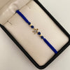 Pulsera tejida con herraje de niño con circones blanco y balines diamantados 4mm  Oro amarillo 18k 0,75 Gr