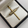 Dije cruz tubular lisa Oro amarillo 1,1 Gr / 4 Cm