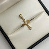 Dije cruz circones blancos Oro amarillo 18k 1 Gr / 12,65 mm / 2,5 Cm