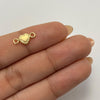 Herraje Corazon borde diamantado Oro amarillo 18k 0,3 Gr / 1,2 Cm