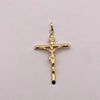 Dije cruz cristo tubular diamantada Oro amarillo 1,45 Gr / 4,5 Cm