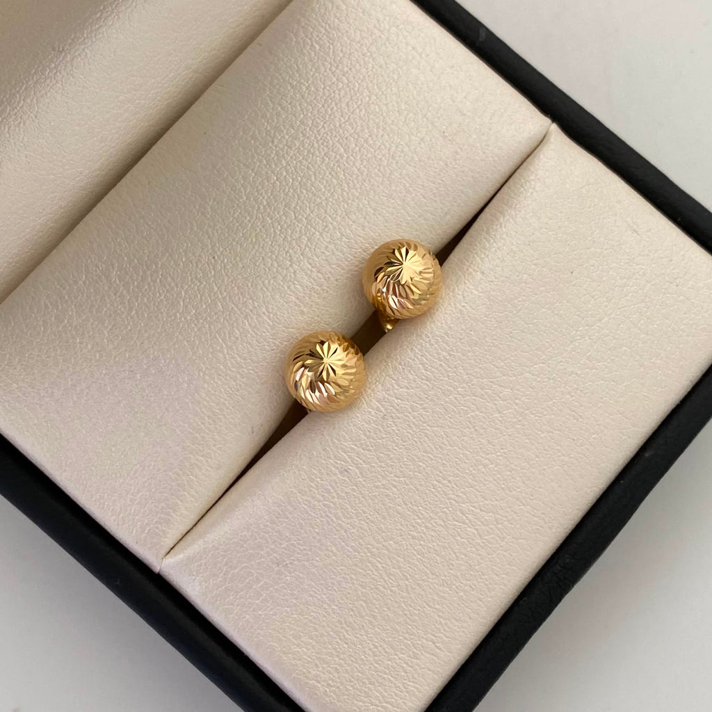 Topos Media Bola Diamantada Oro amarillo 18k 0,95 Gr / 8 mm