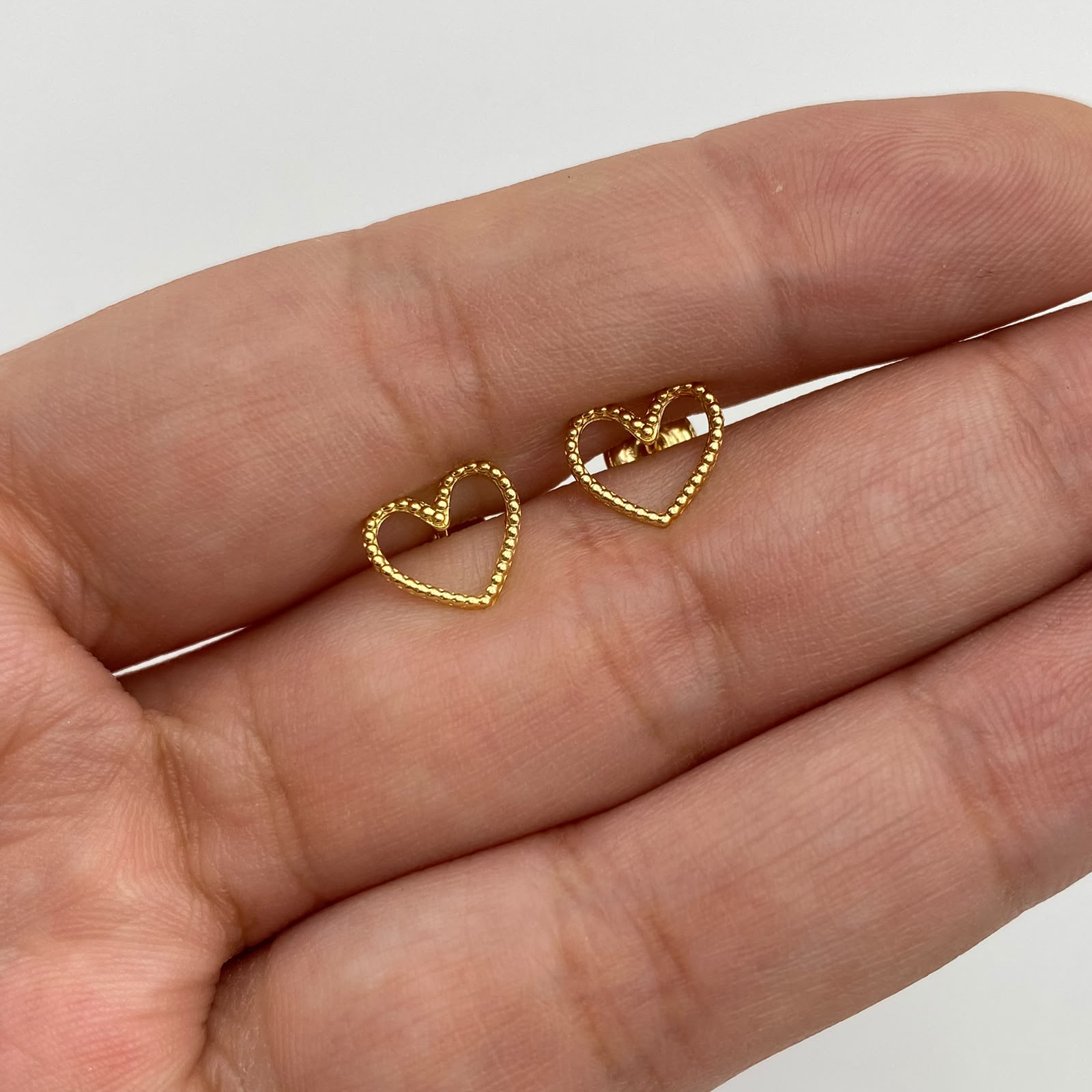 Topos Corazon silueta Oro amarillo 18k 0,85 Gr / 9,1 mm