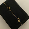 Pulso It Mini Rollon dije corazon Silueta Oro amarillo 18k +4 / 2,85 Gr / 0,9 mm / 19,5 Cm