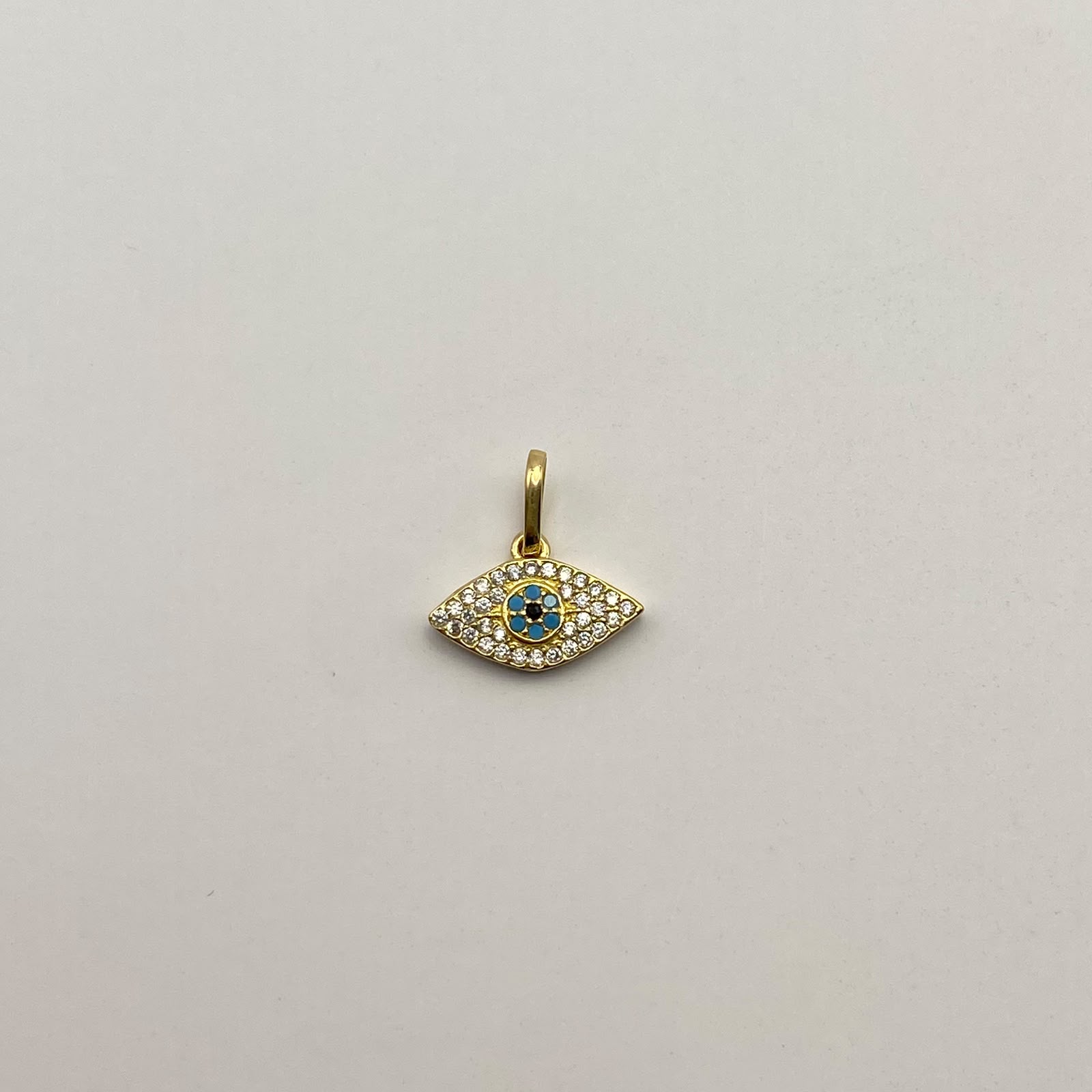 Dije Ojo turco casting Oro amarillo 18k 1,1 Gr / 13,4 mm / 1,4 Cm