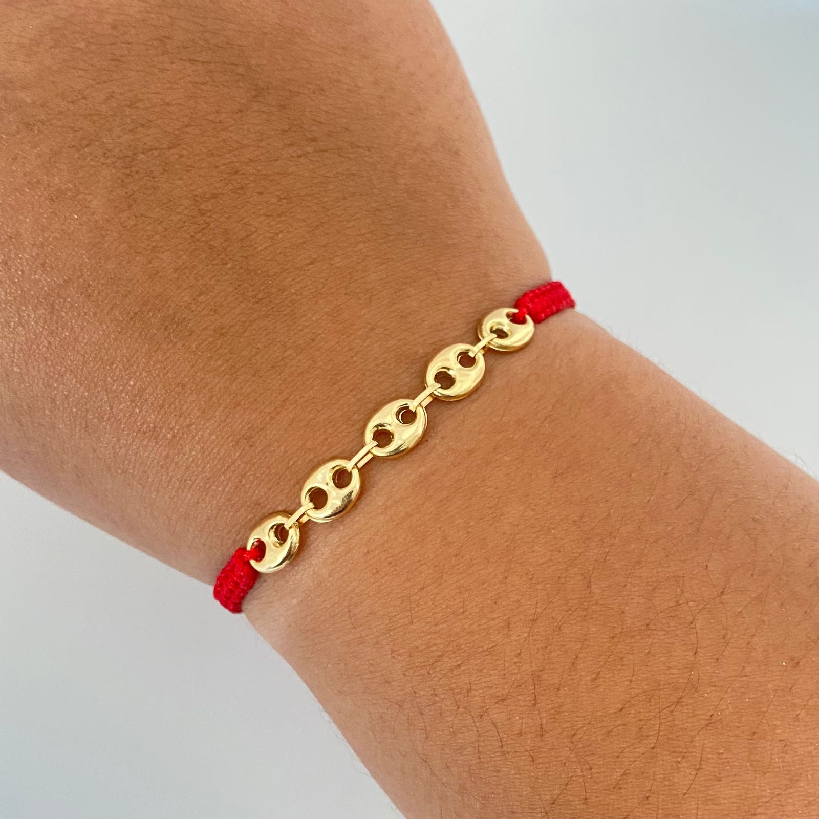 Pulsera tejida retazo eslabones gc Oro amarillo 18k 1,1 Gr