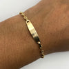 Pulso bebé placa Oro amarillo 18k 1,90 Gr / 3,4 mm / 14,5 Cm Broche 0,40