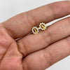 Topos virgen guadalupe circones blancos Oro amarillo 18k 1 Gr / 6,3 mm