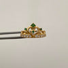 Anillo 15 Corona Casting Verde Oro amarillo 18k / Talla 5 3/4 / 2,9 Gr