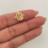 Herraje Virgen Guadalupe Silueta casting Oro amarillo 18k 1,8 Gr / 1,5 Cm