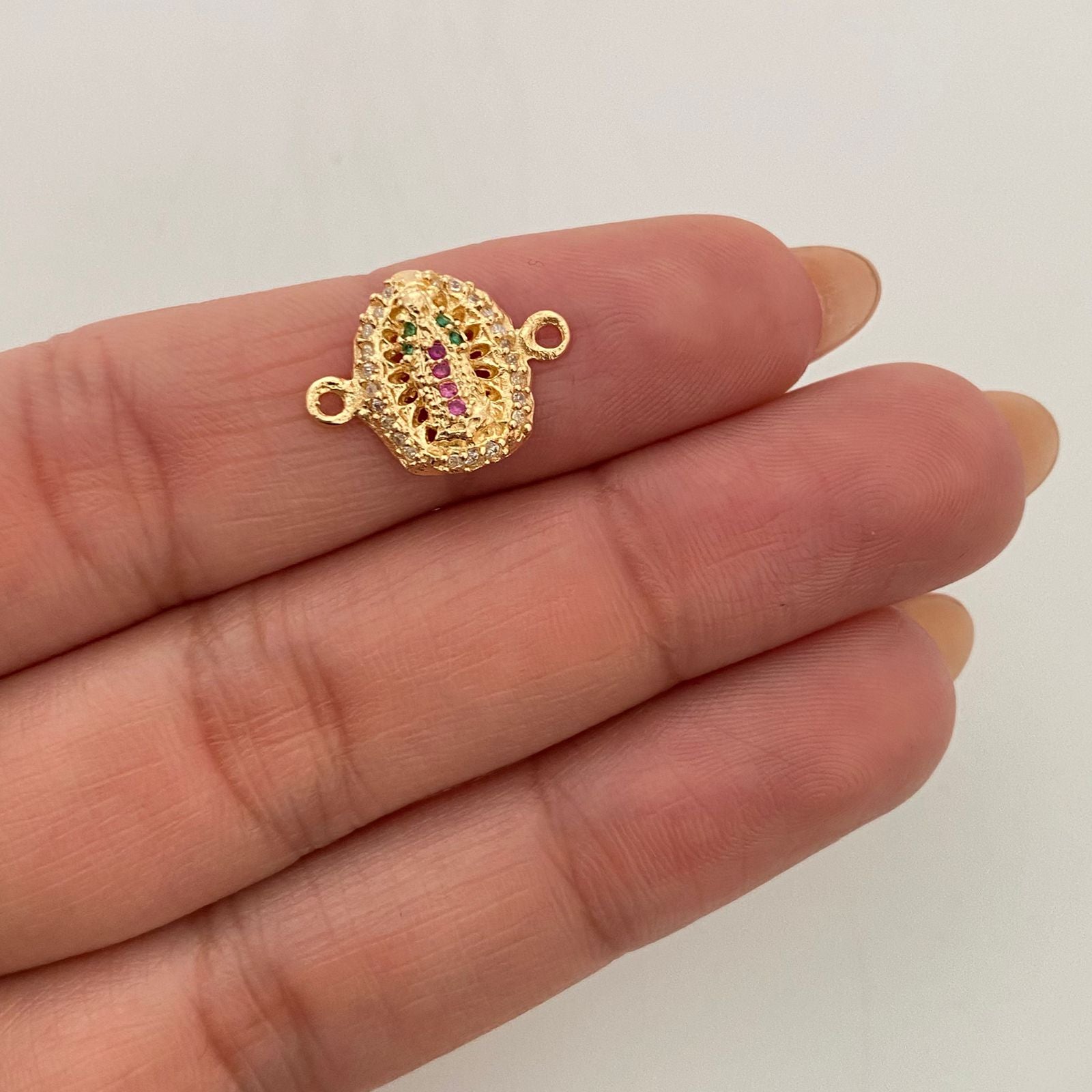 Herraje Virgen Guadalupe Silueta casting Oro amarillo 18k 1,8 Gr / 1,5 Cm