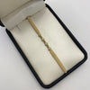 Pulsera tejida Bola 3mm hilo beige Oro amarillo 18k 0,2 Gr