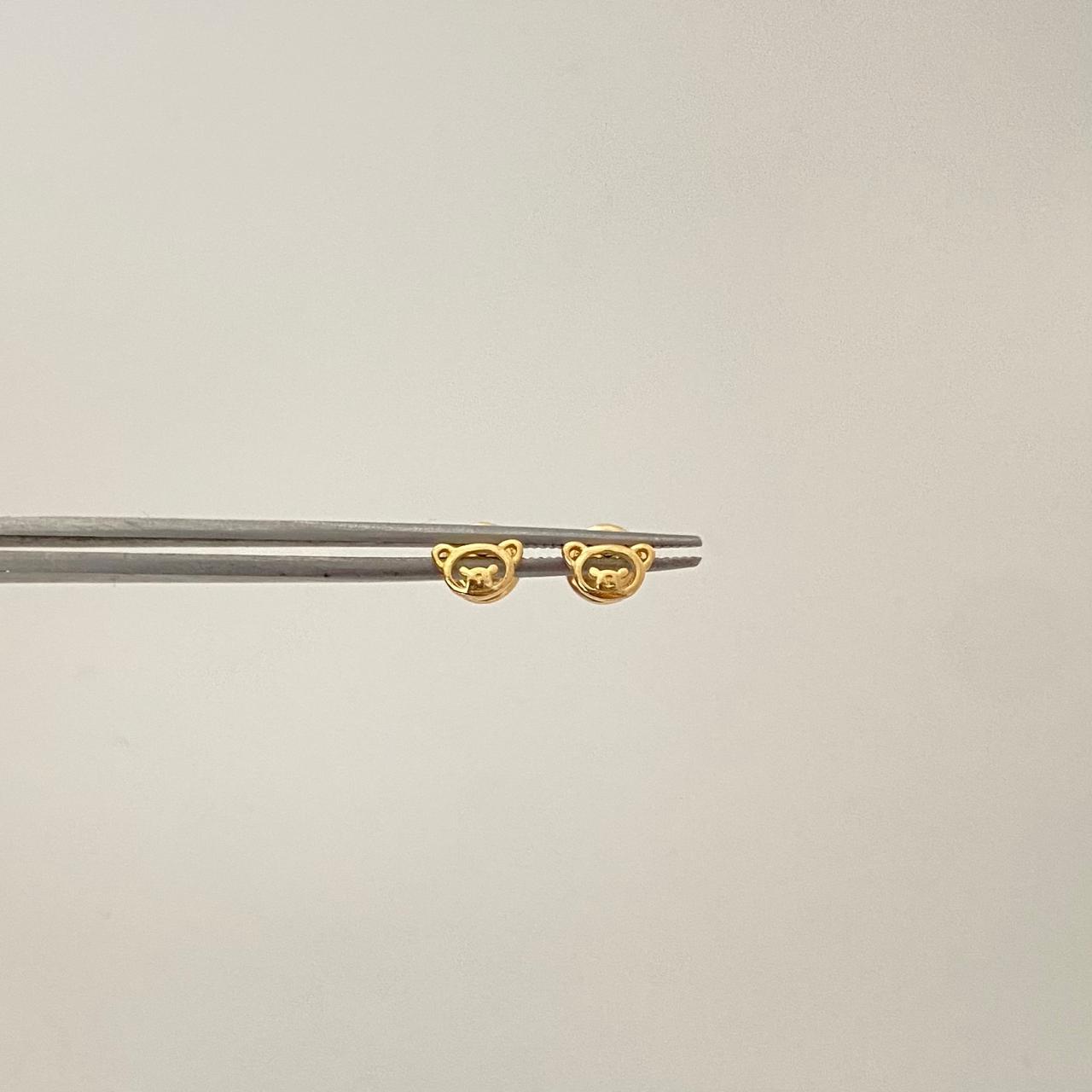 Topos silueta oso Oro amarillo 18k 0,65 Gr / 6,2 mm