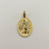 Dije Virgen de guadalupe fondo diamantado Oro amarillo y Oro blanco 18k 7,65 Gr / 22,4 mm / 4,1 Cm