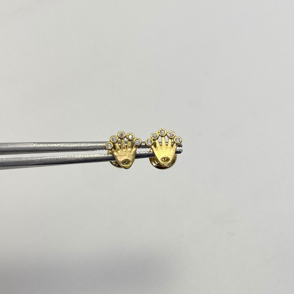 Topos Corona rx Circones Oro amarillo 18k 0,855 Gr / 7,1 mm