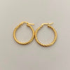 Candonga Entorchada Oro amarillo 18k 1,7 Gr / 2,4 Cm