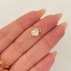 Herraje corazon fondo blanco  Oro amarillo 18k 0,65 Gr / 1,3 Cm