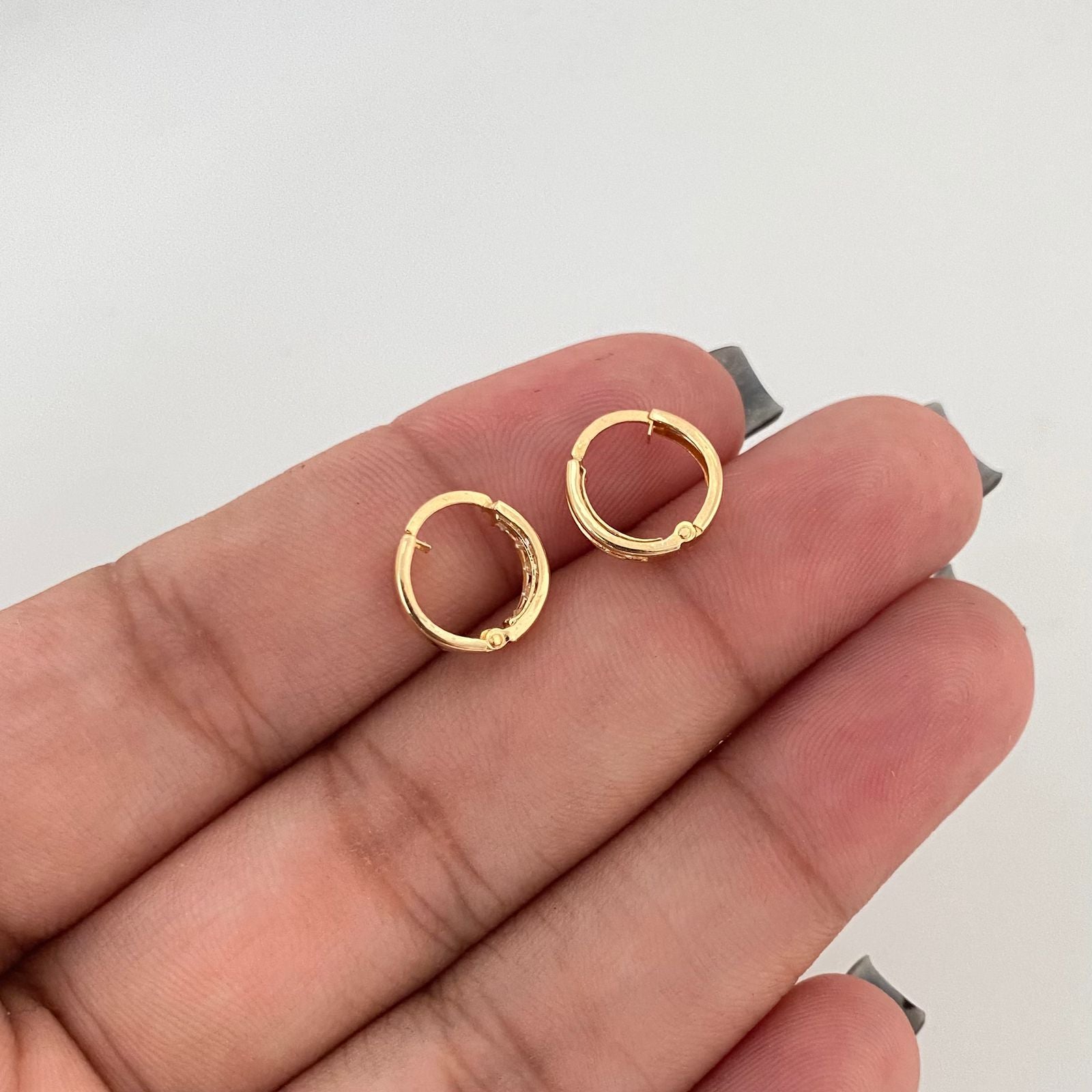 Candonga casting blanco Oro amarillo 18k 0,9 Gr / 1,0 Cm