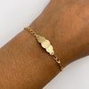 Pulso bebé tejido gota placa nube Oro amarillo 18k 1,27 Gr / 2,7 mm / 15 Cm Broche 0,20