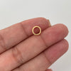 Herraje pasador delgado casting blanco Oro amarillo 18k 0,45 Gr / 0,6 Cm