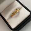 Anillo 15 Casting Blanco y Verde Oro amarillo 18k / Talla 6 / 2,2 Gr