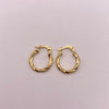 Candonga entorchadas Oro amarillo 18k 1,28 Gr / 1,5 Cm