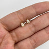 Topos gota circón blanco Oro amarillo 18k 0,75 Gr / 3,4 mm