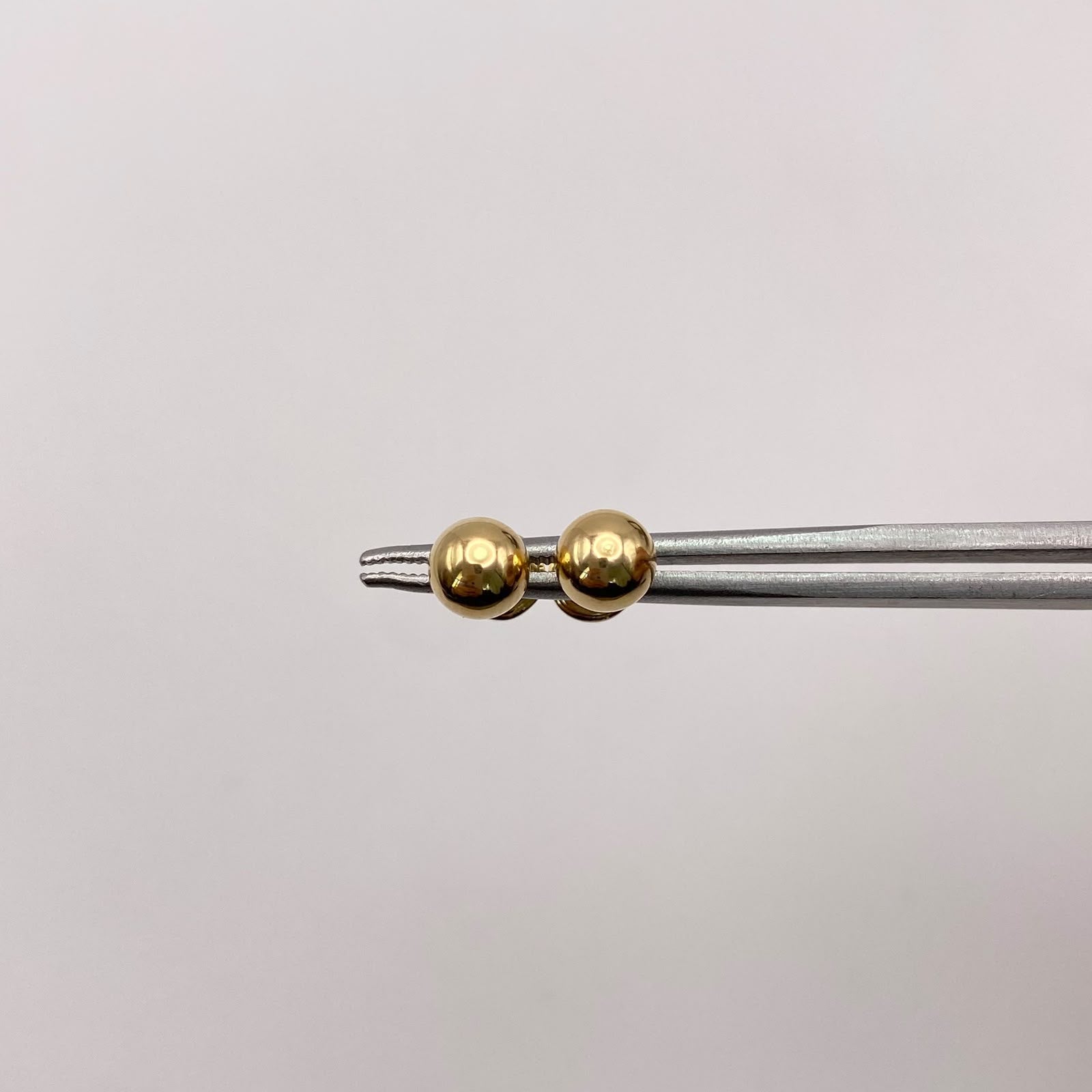 Topos bola lisa 6mm Oro amarillo 18k 0,65 Gr