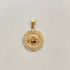 Dije corona rx con circones blancos Oro amarillo 18k 5,55 Gr / 22,25 mm / 3,1 Cm