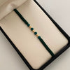 Pulsera tejida Bolas Diamantadas 3mm Oro amarillo 18k 0,25 Gr