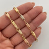 Cadena rustica diamantada  Tres oros 18k 13,50 Gr / 4,1 mm / 60 Cm Broche 0,40