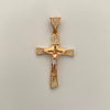 Dije Cruz Cristo Casting Tres oros 18k 4,0 Gr / 22,9 mm / 4,3 Cm