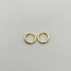 Candonga Tipo Huggies circones blancos Oro amarillo 18k 1,2 Gr / 1 Cm