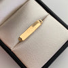 Herraje Placa Rectangular Oro amarillo 18k 0,35 Gr / 2,5 Cm