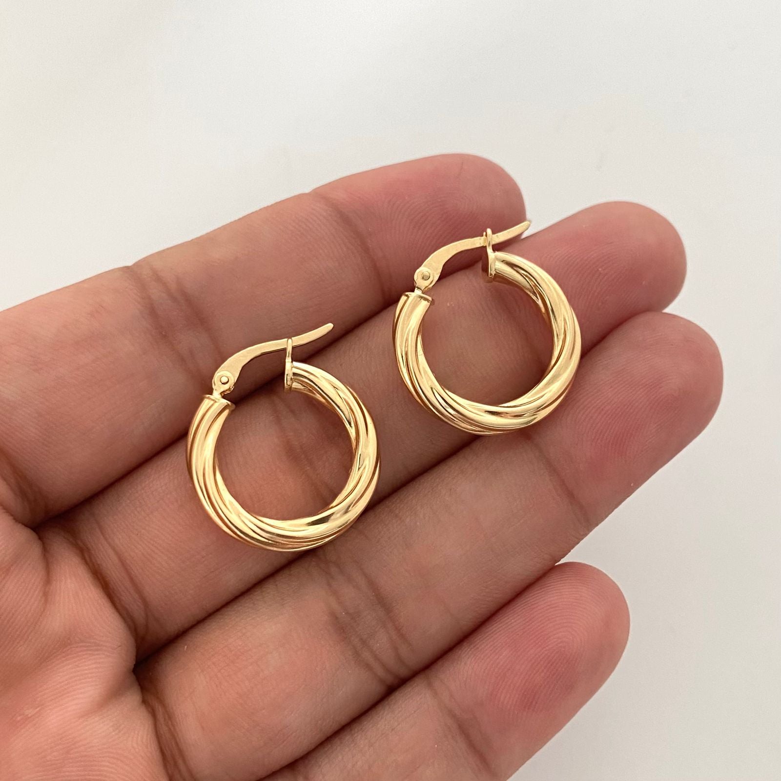 Candonga canasta entorchada Oro amarillo 18k 2,75 Gr / 2,0 Cm