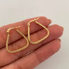 Candonga Triangular Lisa Vs Oro amarillo 18k 1,55 Gr / 2 Cm