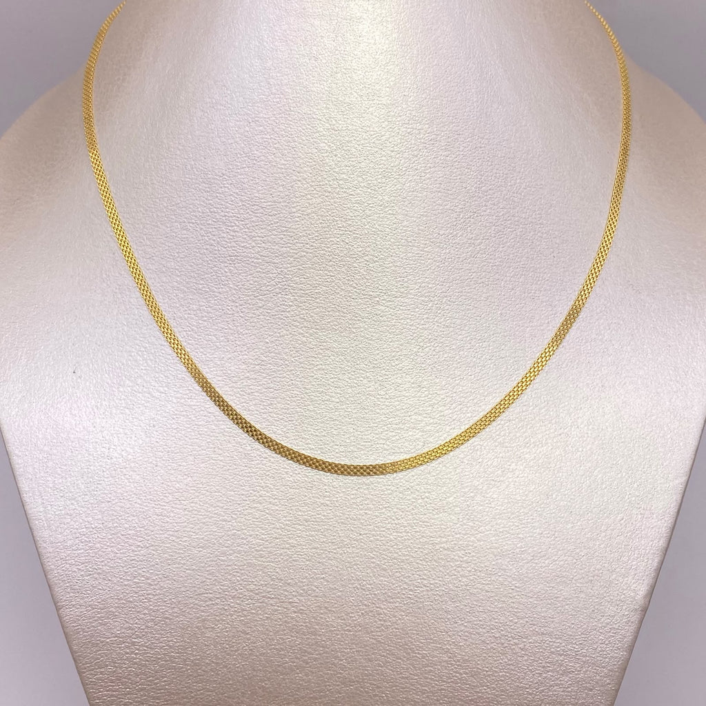 Cadena It China espejo Oro amarillo 18k +1 / 3,3 Gr / 2 mm / 50 Cm