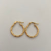 Candonga Entorchada Oro amarillo 18k 1,25 Gr / 2 Cm