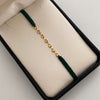Pulsera tejida Gc Liso Verde Oro amarillo 18k 0,4 Gr