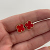Topos It trebol rojo Oro amarillo 18k +4 / 2 Gr / 9,,9 mm