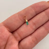 Dije Canutillo de Esmeralda Oro amarillo 18k 0,15 Gr / 2 mm / 1 Cm