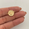 Herraje corona rx con diamantado  Oro amarillo 18k 0,7 Gr / 1,2 Cm