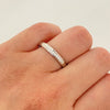 Anillo argollas de matrimonio con diamantes (POR FABRICACION) Oro blanco 18k / Talla 7 - Talla 11 / 6,55 Gr