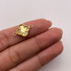 Herraje trebol diamantado Oro amarillo 18k 0,83 Gr / 1,8 Cm