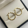 Candonga entorchada Oro amarillo 18k 1,25 Gr / 2 Cm